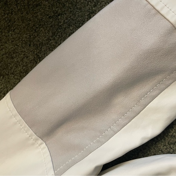 Calvin Klein cream leather and suede jacket. - Picture 11 of 14